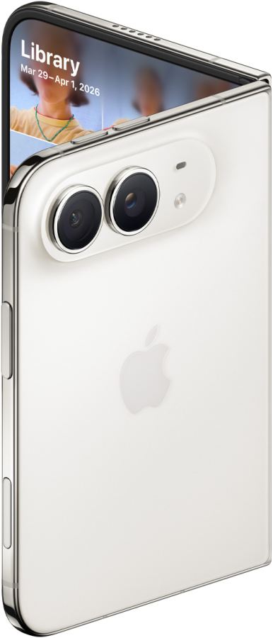 Duo camera stack — two 48MP sensors, no variable aperture. That feature stays on 18 Pro.