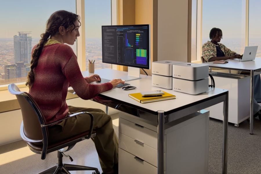 Mac Studio is positioned as the ultimate pro desktop for on-device AI and extreme workflows