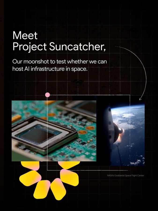 Google’s Project Suncatcher prototype, built with Planet, before the October 1 Transporter-18 launch.