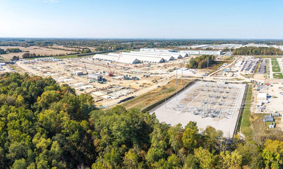 Aerial view of Meta’s Prometheus campus, the gigawatt-scale cluster used to train the Muse Wonder family.