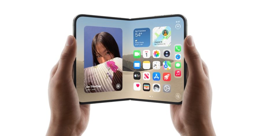 iPhone Duo opening to its large inner display
