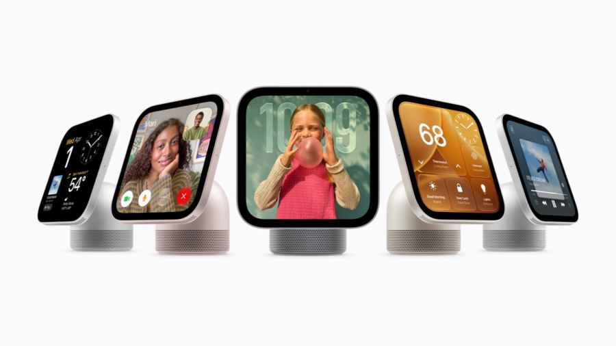 The full HomeView lineup in silver, starlight, rose pink, and space gray