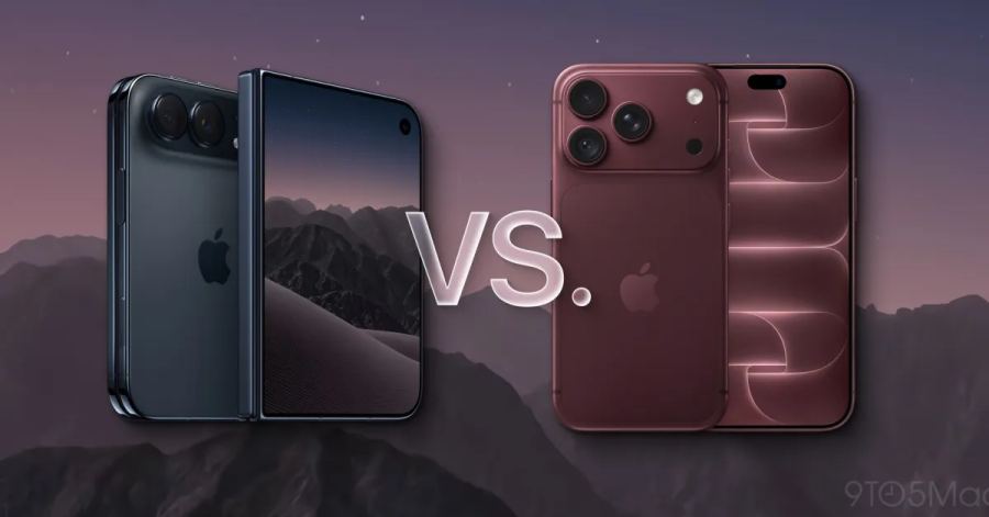 iPhone Duo (left) alongside the iPhone 18 Pro lineup